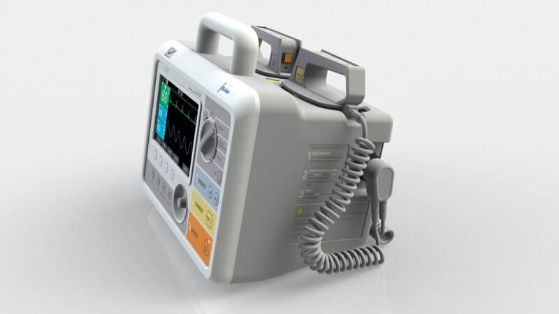 Lateral image of the C-15 defibrillator